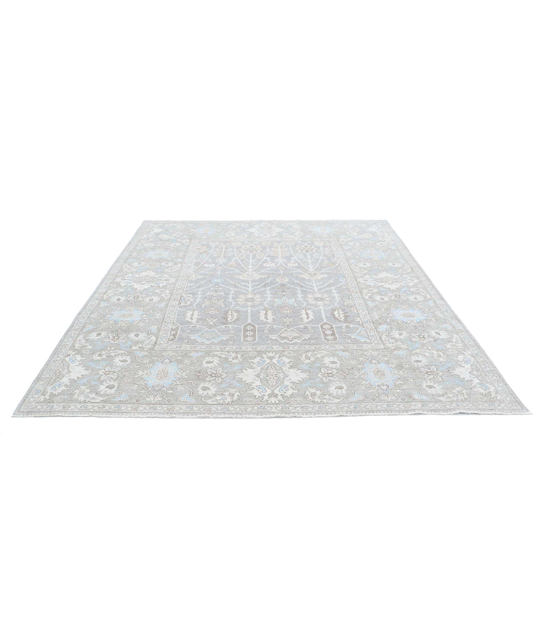 Hand Knotted Serenity Wool Rug - 7'11'' x 9'9'' 7'11'' x 9'9'' (238 X 293) / Grey / Ivory