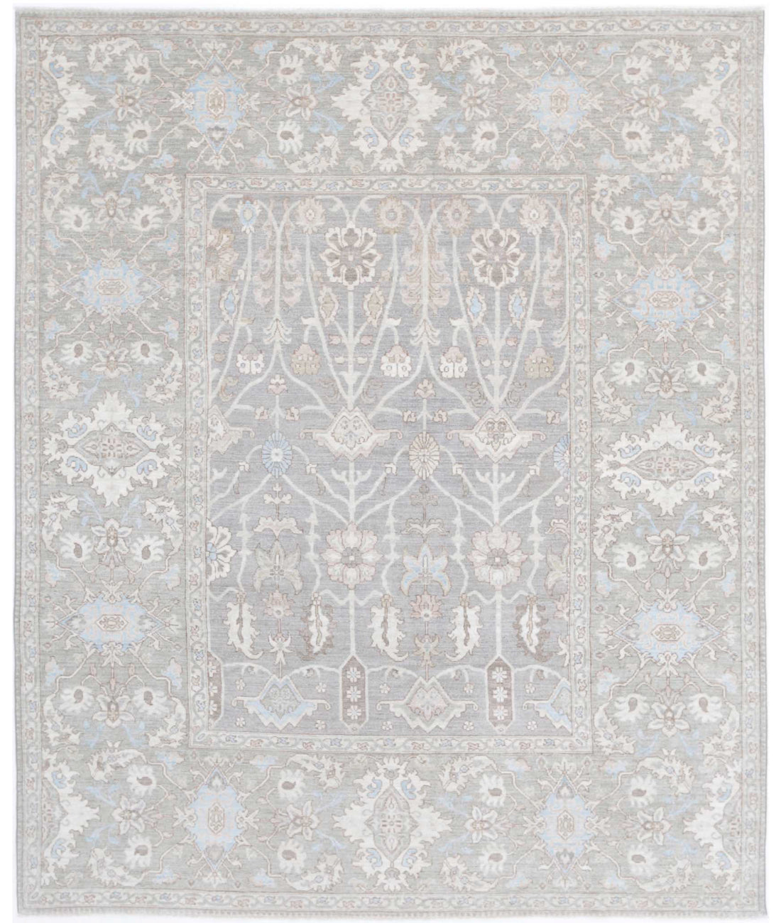 Hand Knotted Serenity Wool Rug - 7&#39;11&#39;&#39; x 9&#39;9&#39;&#39; 7&#39;11&#39;&#39; x 9&#39;9&#39;&#39; (238 X 293) / Grey / Ivory