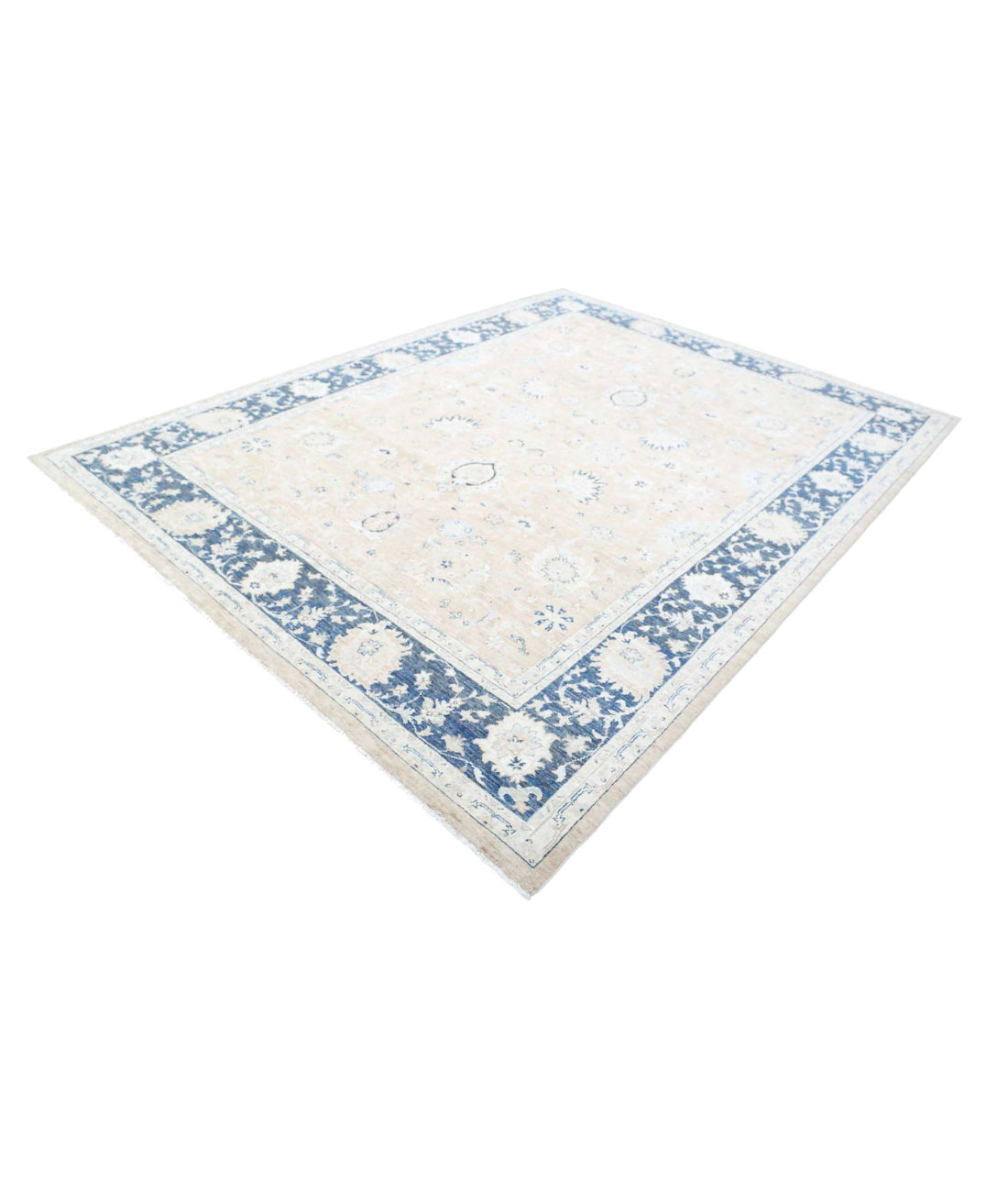Hand Knotted Serenity Wool Rug - 8'0'' x 10'4'' 8'0'' x 10'4'' (240 X 310) / Taupe / Blue
