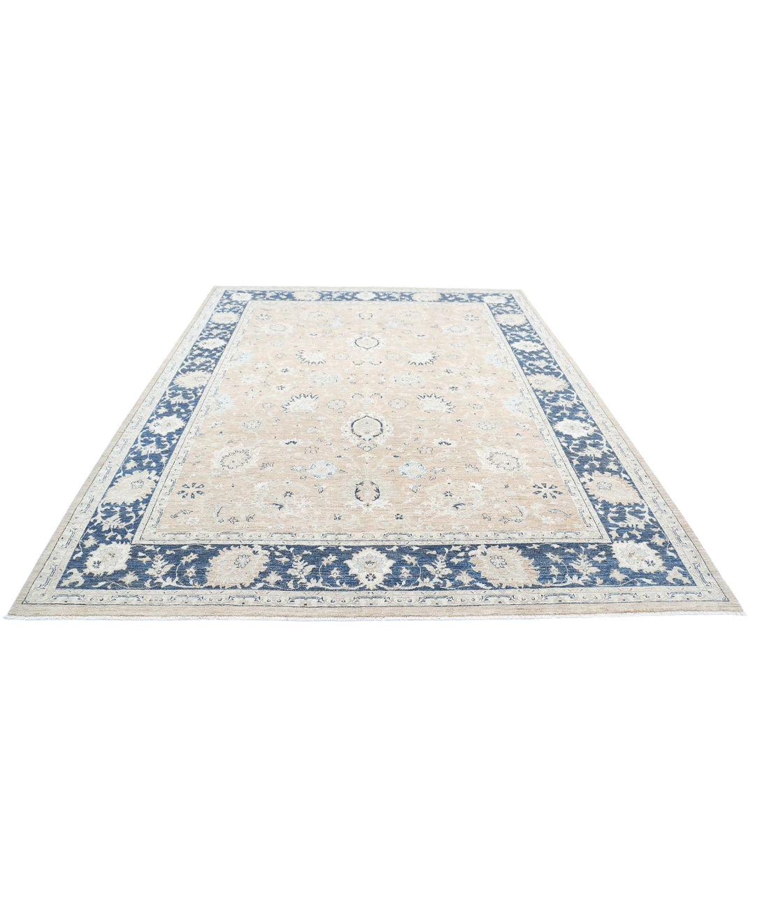 Hand Knotted Serenity Wool Rug - 8'0'' x 10'4'' 8'0'' x 10'4'' (240 X 310) / Taupe / Blue