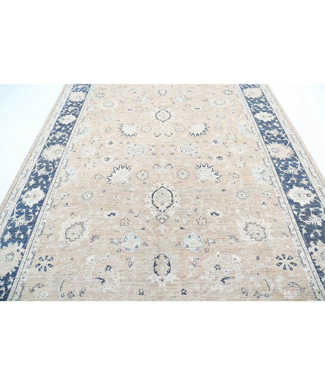 Hand Knotted Serenity Wool Rug - 8'0'' x 10'4'' 8'0'' x 10'4'' (240 X 310) / Taupe / Blue