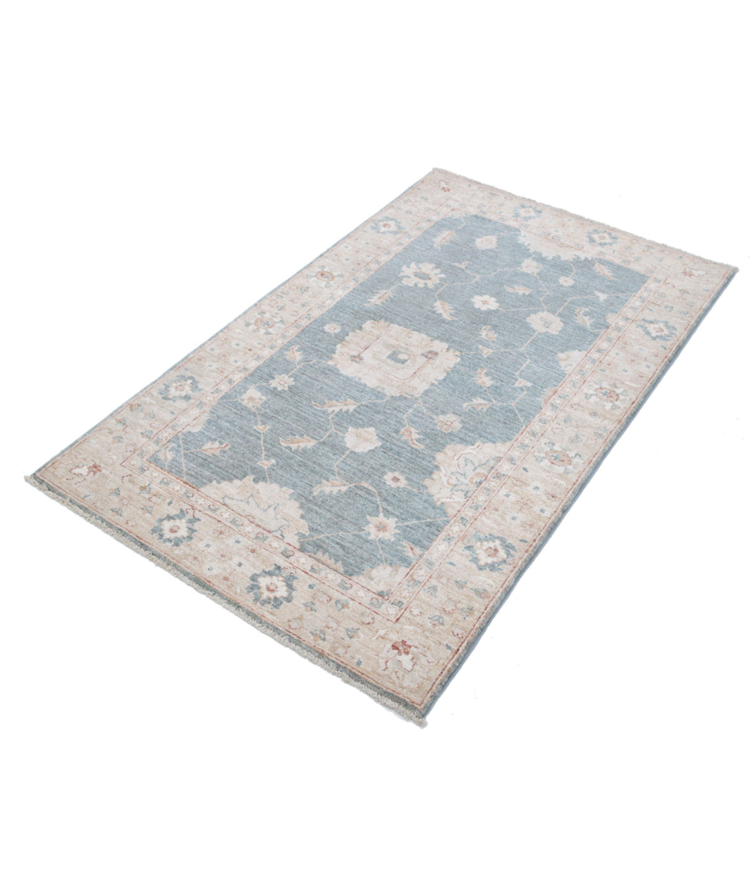 Hand Knotted Serenity Wool Rug - 3'0'' x 5'1'' 3'0'' x 5'1'' (90 X 153) / Grey / Gold