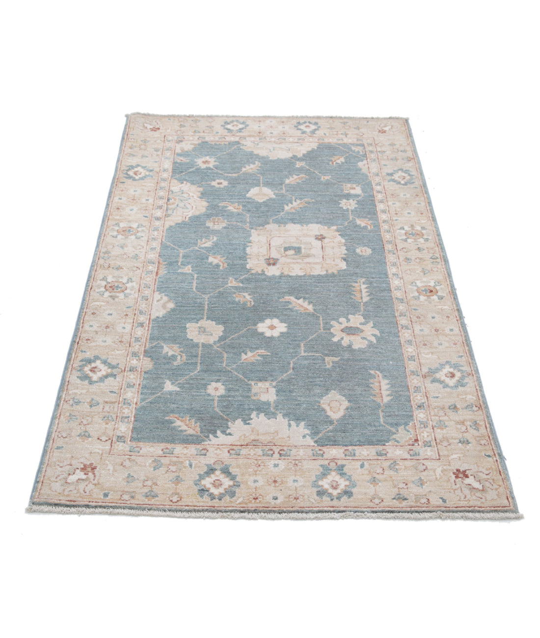 Hand Knotted Serenity Wool Rug - 3'0'' x 5'1'' 3'0'' x 5'1'' (90 X 153) / Grey / Gold