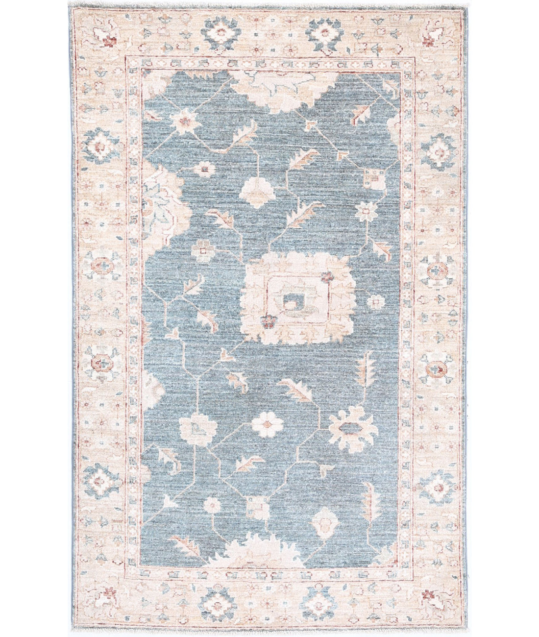 Hand Knotted Serenity Wool Rug - 3'0'' x 5'1'' 3'0'' x 5'1'' (90 X 153) / Grey / Gold