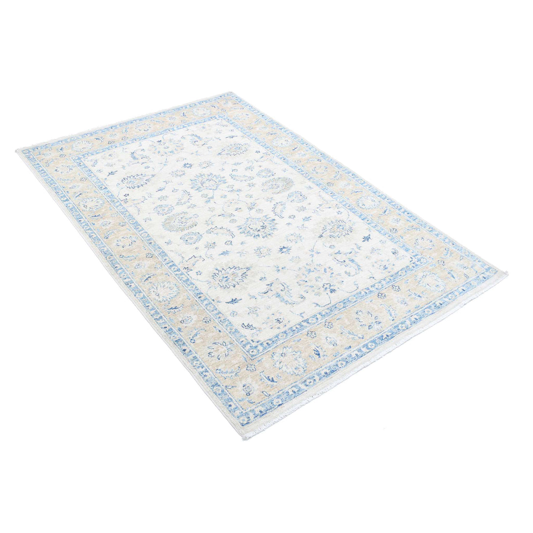 Alfombra de lana Serenity anudada a mano - 3'11'' x 5'7''