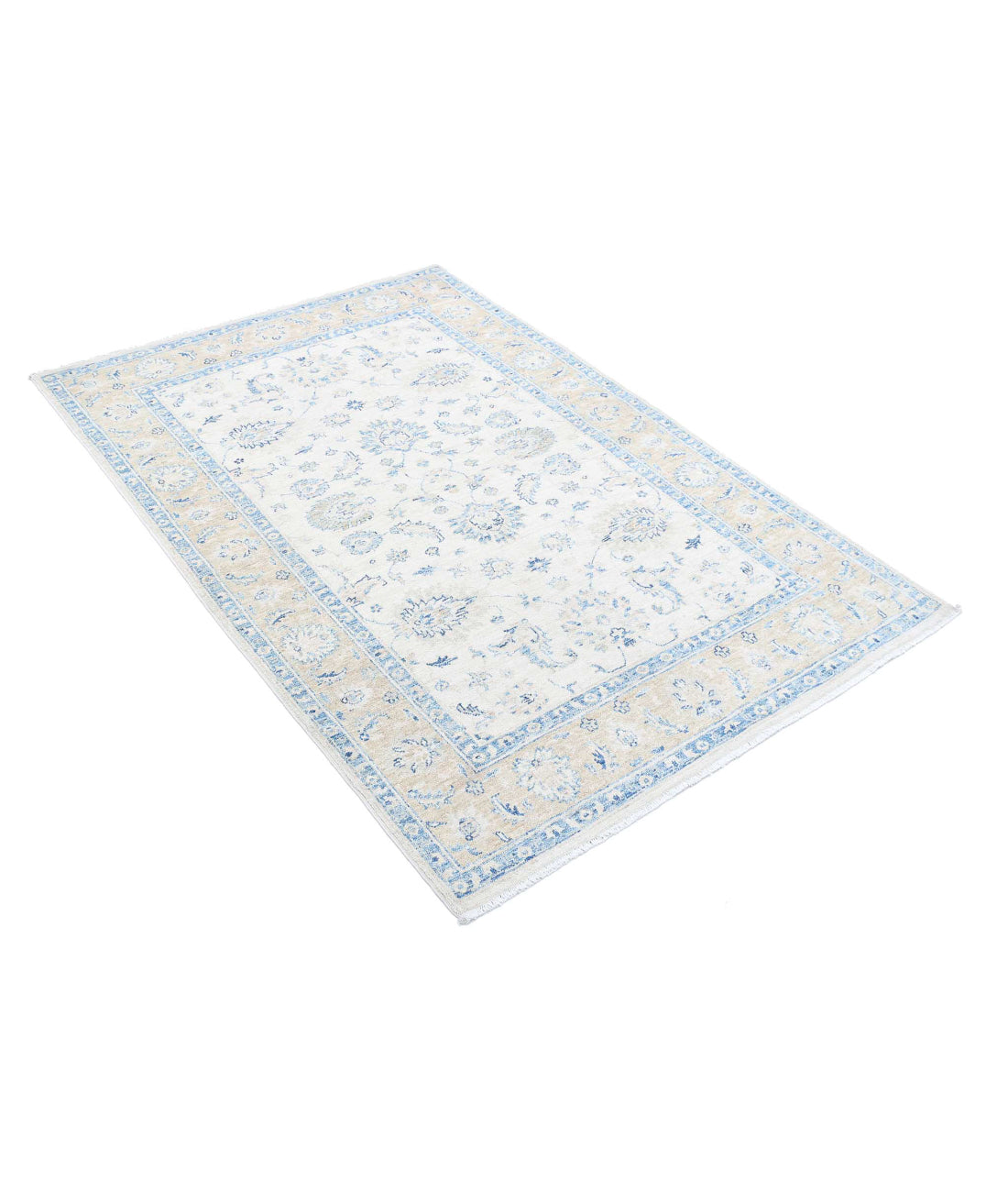 Alfombra de lana Serenity anudada a mano - 3'11'' x 5'7''