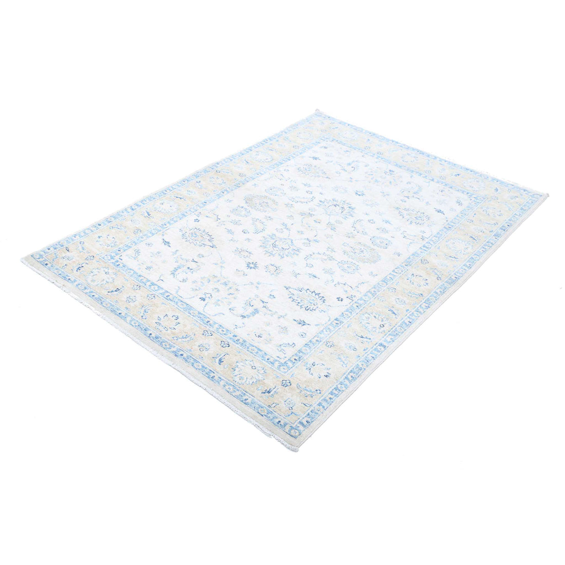 Alfombra de lana Serenity anudada a mano - 3'11'' x 5'7''