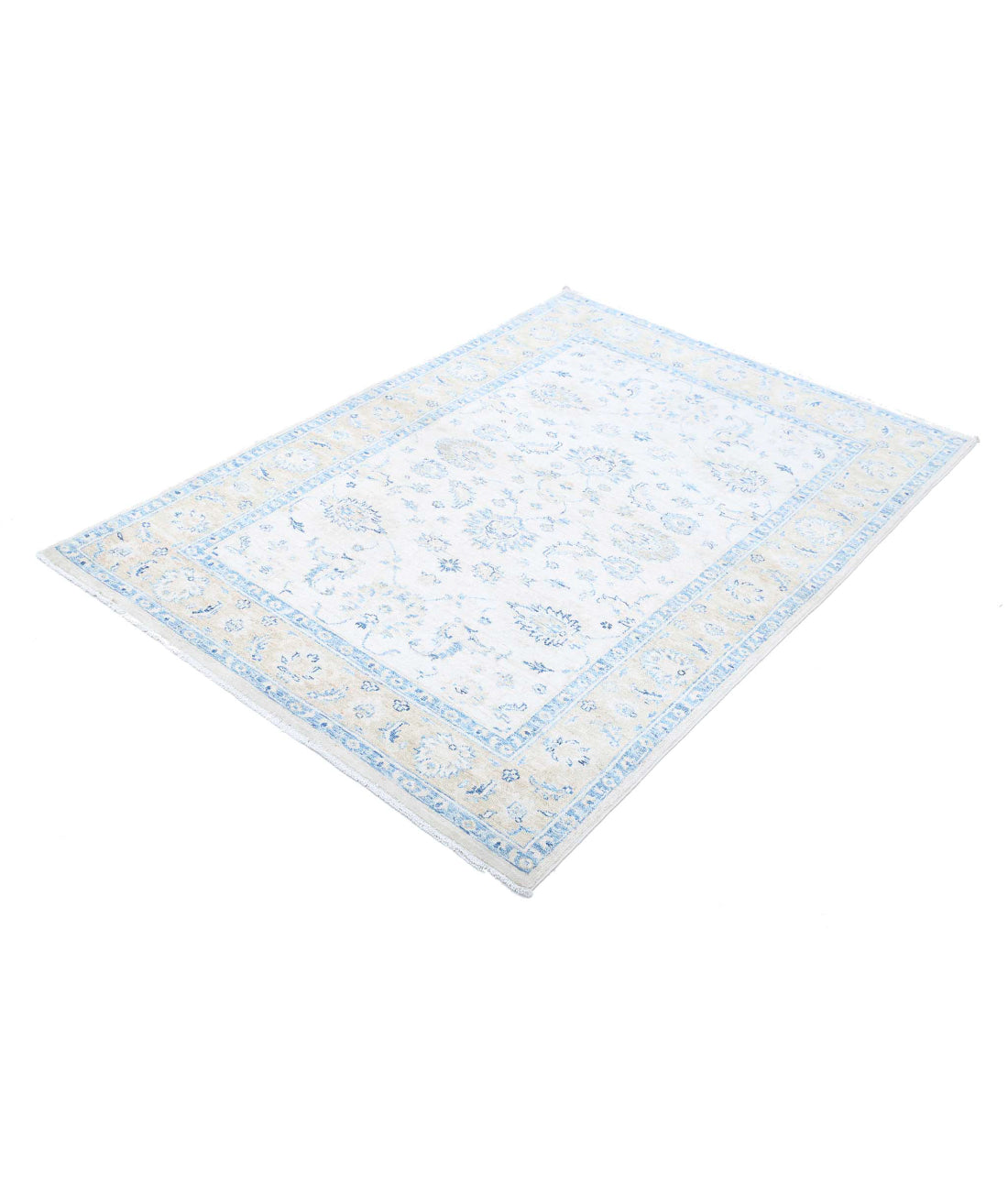 Alfombra de lana Serenity anudada a mano - 3'11'' x 5'7''