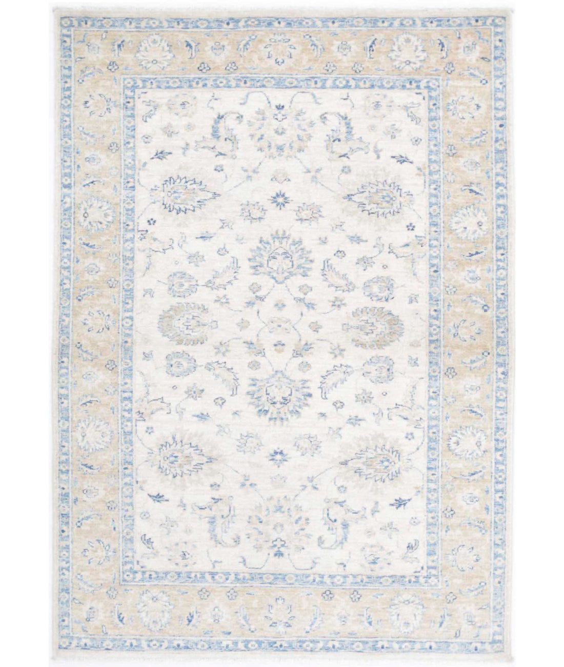 Alfombra de lana Serenity anudada a mano - 3'11'' x 5'7''