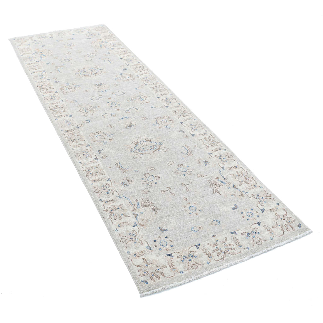 Alfombra de lana Serenity anudada a mano - 2'6'' x 7'10''