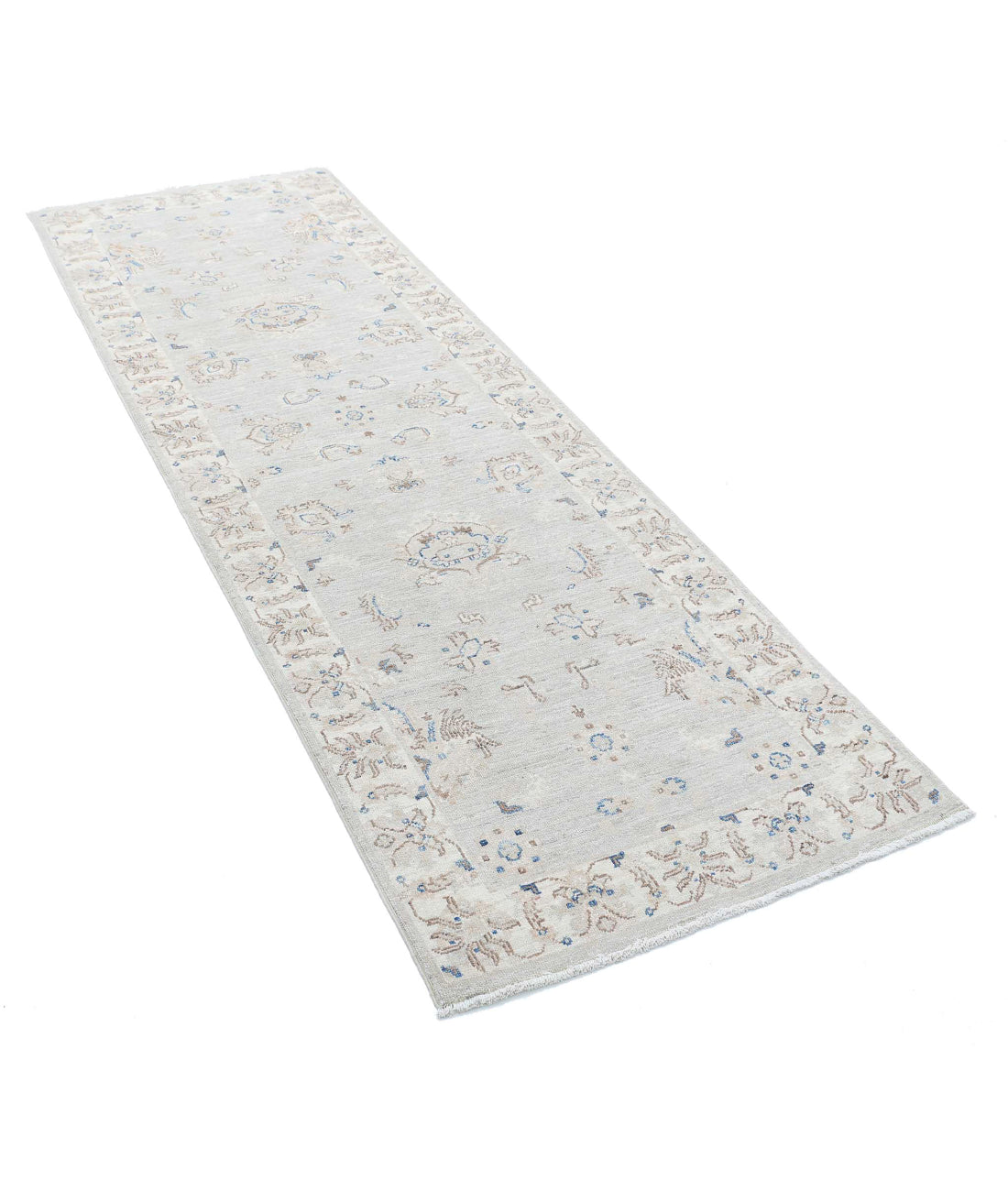 Alfombra de lana Serenity anudada a mano - 2'6'' x 7'10''
