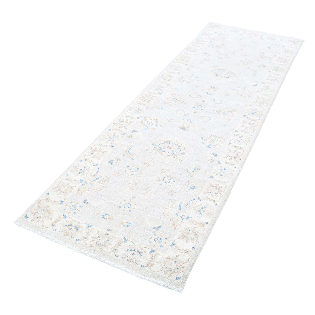 Alfombra de lana Serenity anudada a mano - 2'6'' x 7'10''