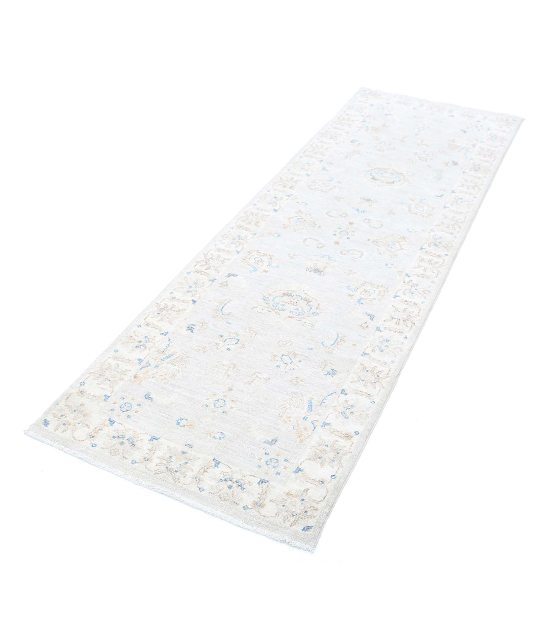 Alfombra de lana Serenity anudada a mano - 2'6'' x 7'10''