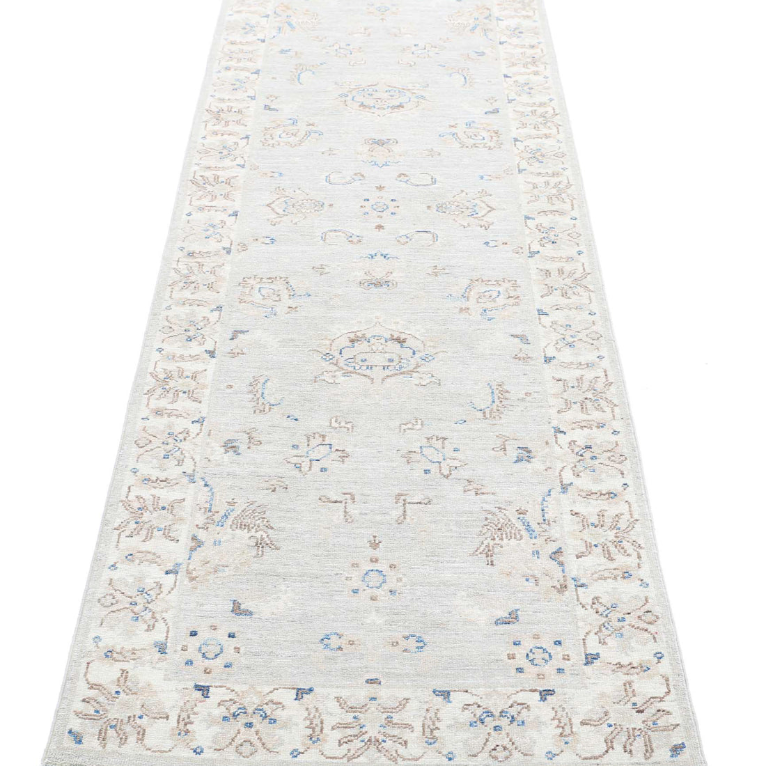 Alfombra de lana Serenity anudada a mano - 2'6'' x 7'10''