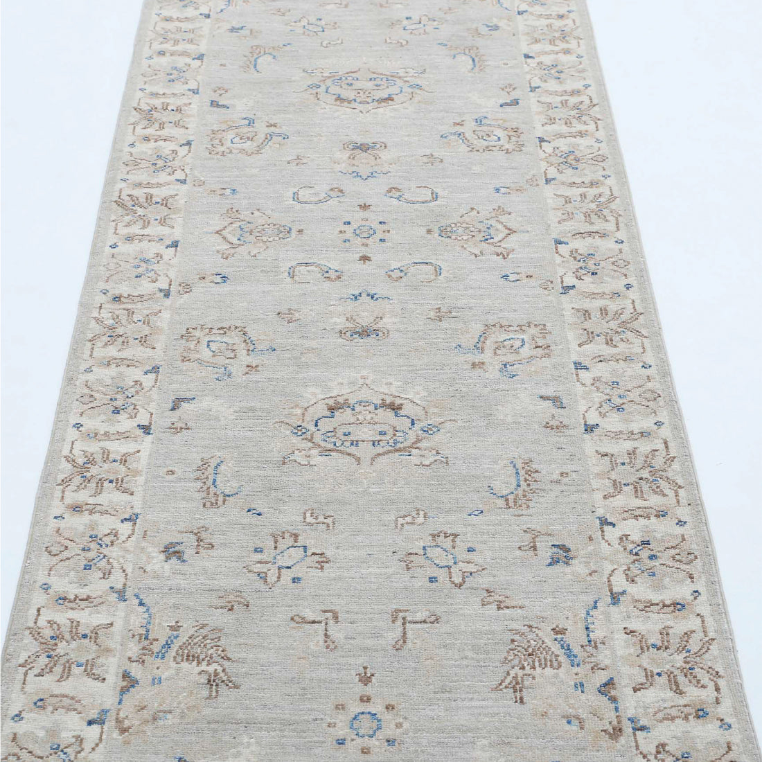 Alfombra de lana Serenity anudada a mano - 2'6'' x 7'10''