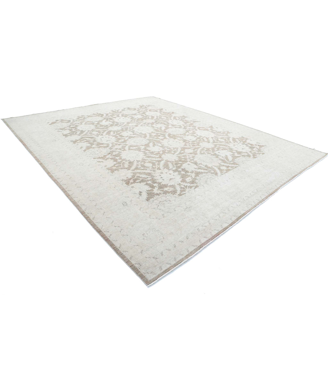Hand Knotted Serenity Wool Rug - 12'0'' x 14'6'' 12'0'' x 14'6'' (360 X 435) / Brown / Ivory