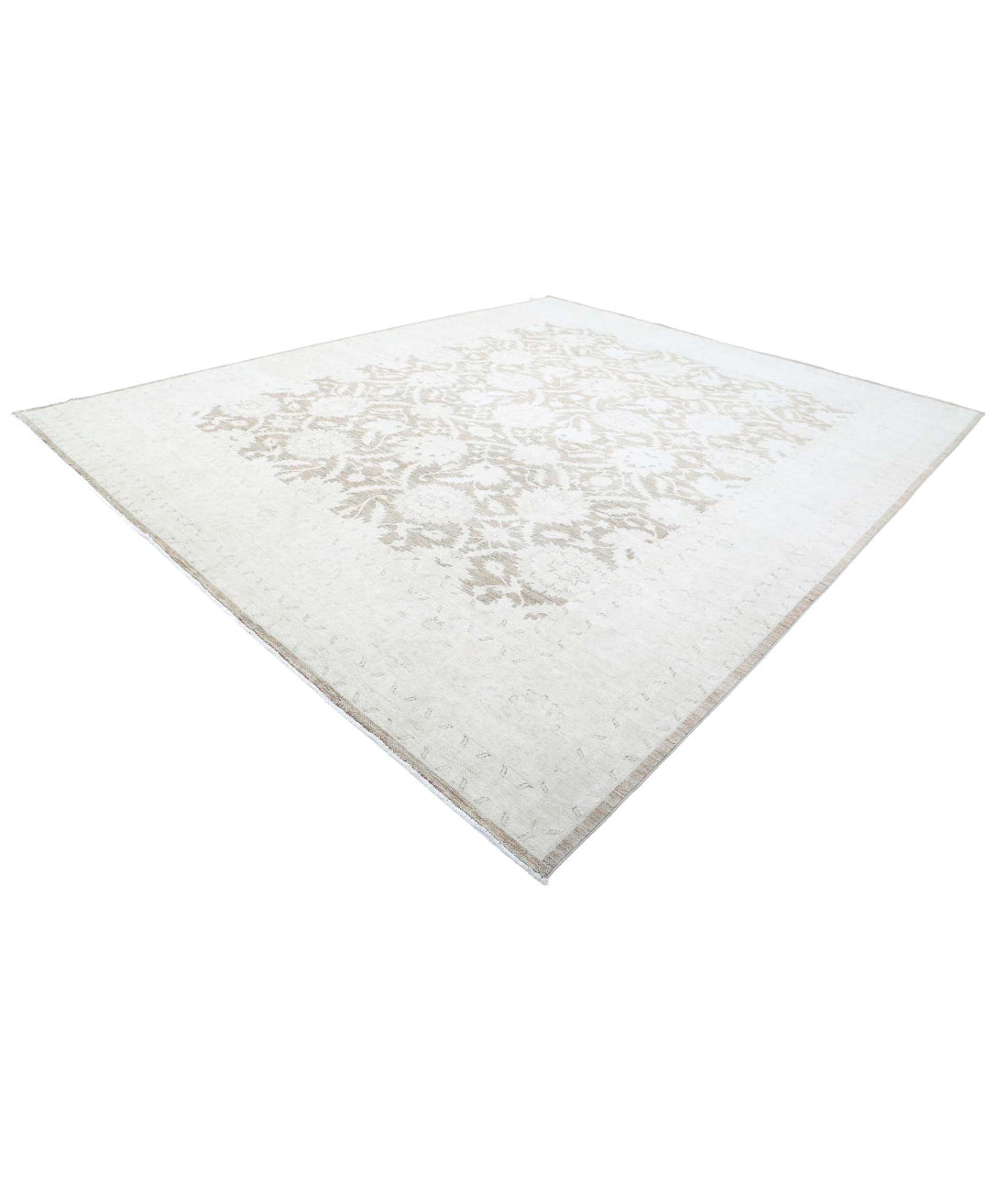Hand Knotted Serenity Wool Rug - 12'0'' x 14'6'' 12'0'' x 14'6'' (360 X 435) / Brown / Ivory