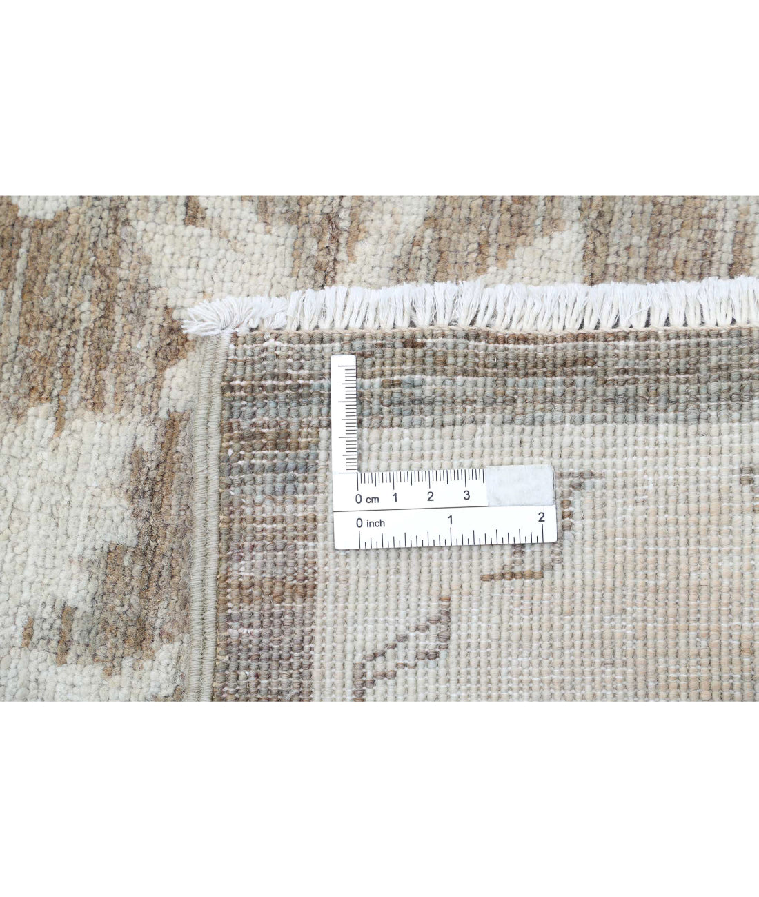 Hand Knotted Serenity Wool Rug - 12'0'' x 14'6'' 12'0'' x 14'6'' (360 X 435) / Brown / Ivory