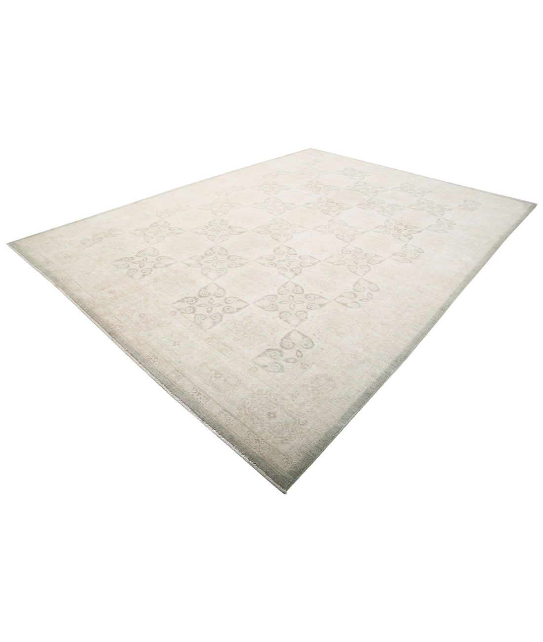 Hand Knotted Serenity Wool Rug - 9'10'' x 13'5'' 9'10'' x 13'5'' (295 X 403) / Taupe / Ivory