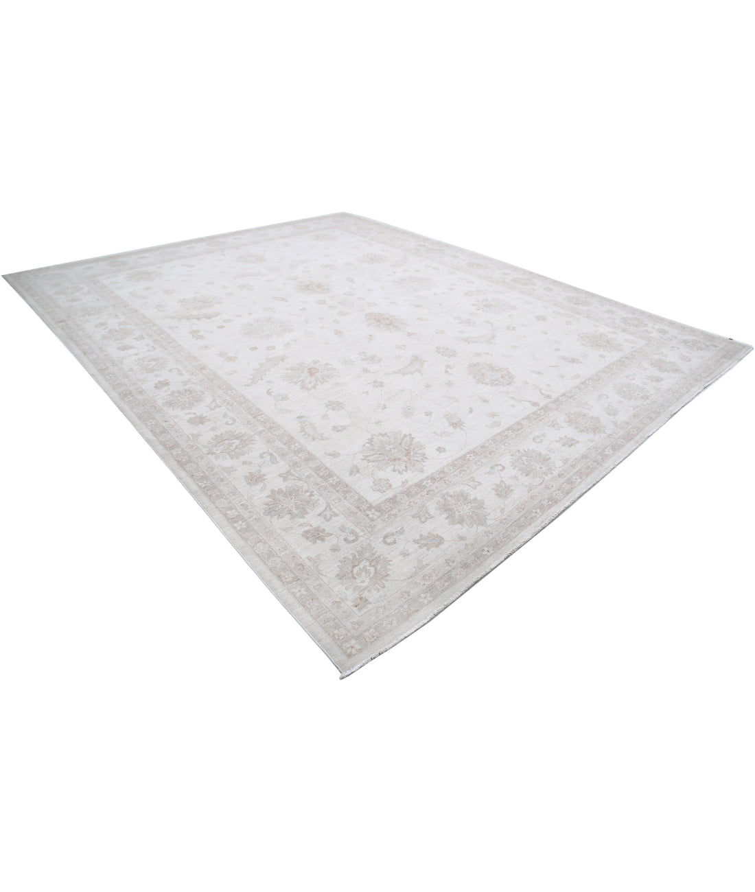 Hand Knotted Serenity Wool Rug - 11'4'' x 14'0'' 11'4'' x 14'0'' (340 X 420) / Ivory / Grey