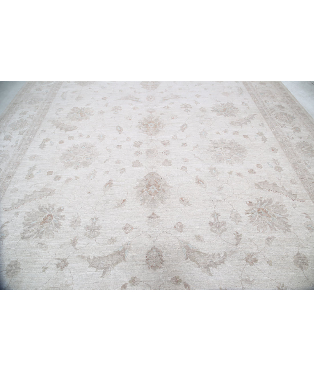 Hand Knotted Serenity Wool Rug - 11'4'' x 14'0'' 11'4'' x 14'0'' (340 X 420) / Ivory / Grey