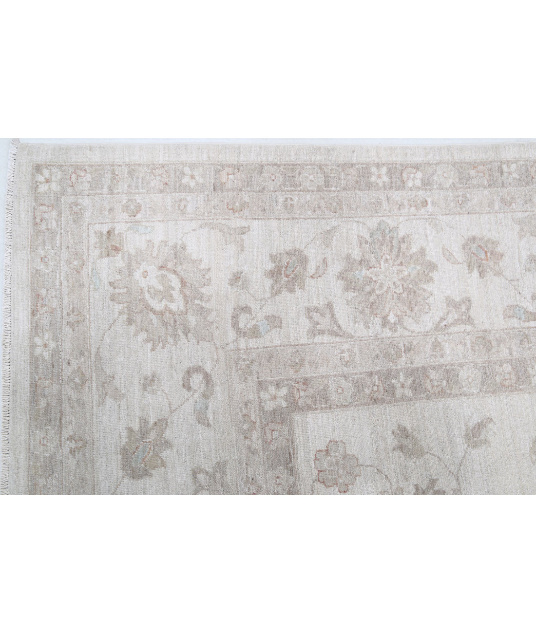 Hand Knotted Serenity Wool Rug - 11'4'' x 14'0'' 11'4'' x 14'0'' (340 X 420) / Ivory / Grey