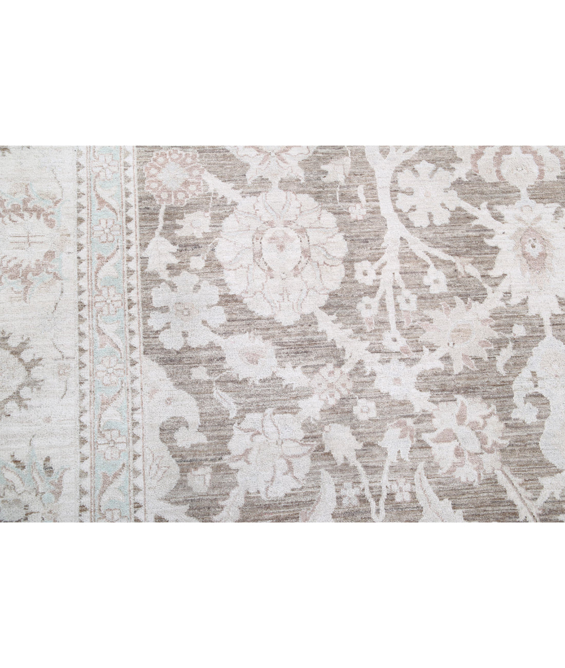 Hand Knotted Serenity Wool Rug - 12'10'' x 18'10'' 12'10'' x 18'10'' (385 X 565) / Brown / Ivory