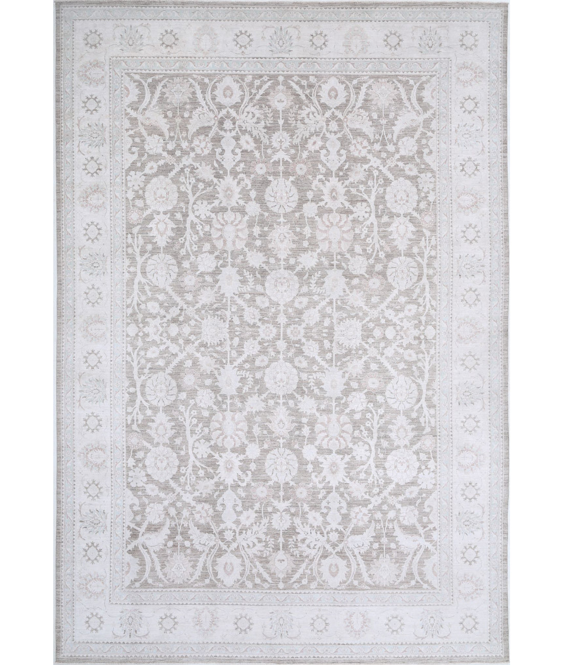 Hand Knotted Serenity Wool Rug - 12&#39;10&#39;&#39; x 18&#39;10&#39;&#39; 12&#39;10&#39;&#39; x 18&#39;10&#39;&#39; (385 X 565) / Brown / Ivory