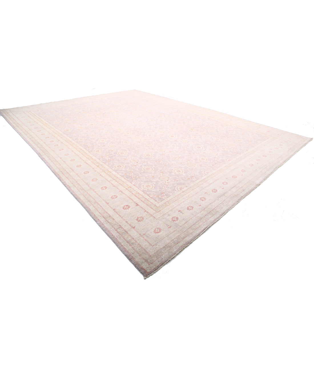Hand Knotted Serenity Wool Rug - 13'11'' x 18'9'' 13'11'' x 18'9'' (418 X 563) / Lilac / Ivory