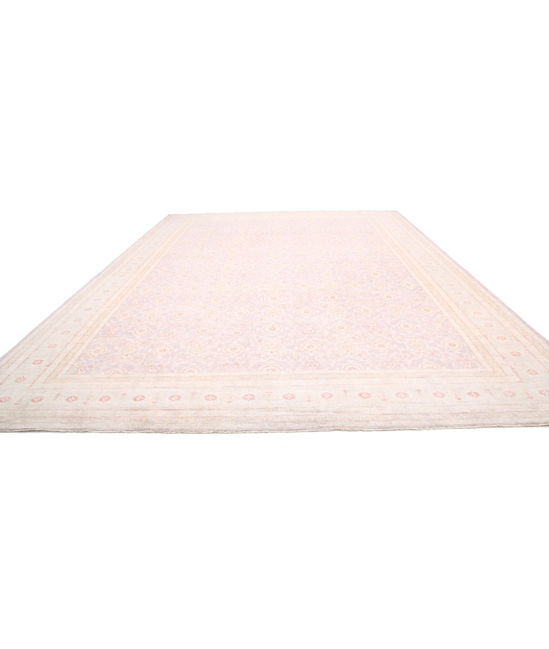 Hand Knotted Serenity Wool Rug - 13'11'' x 18'9'' 13'11'' x 18'9'' (418 X 563) / Lilac / Ivory