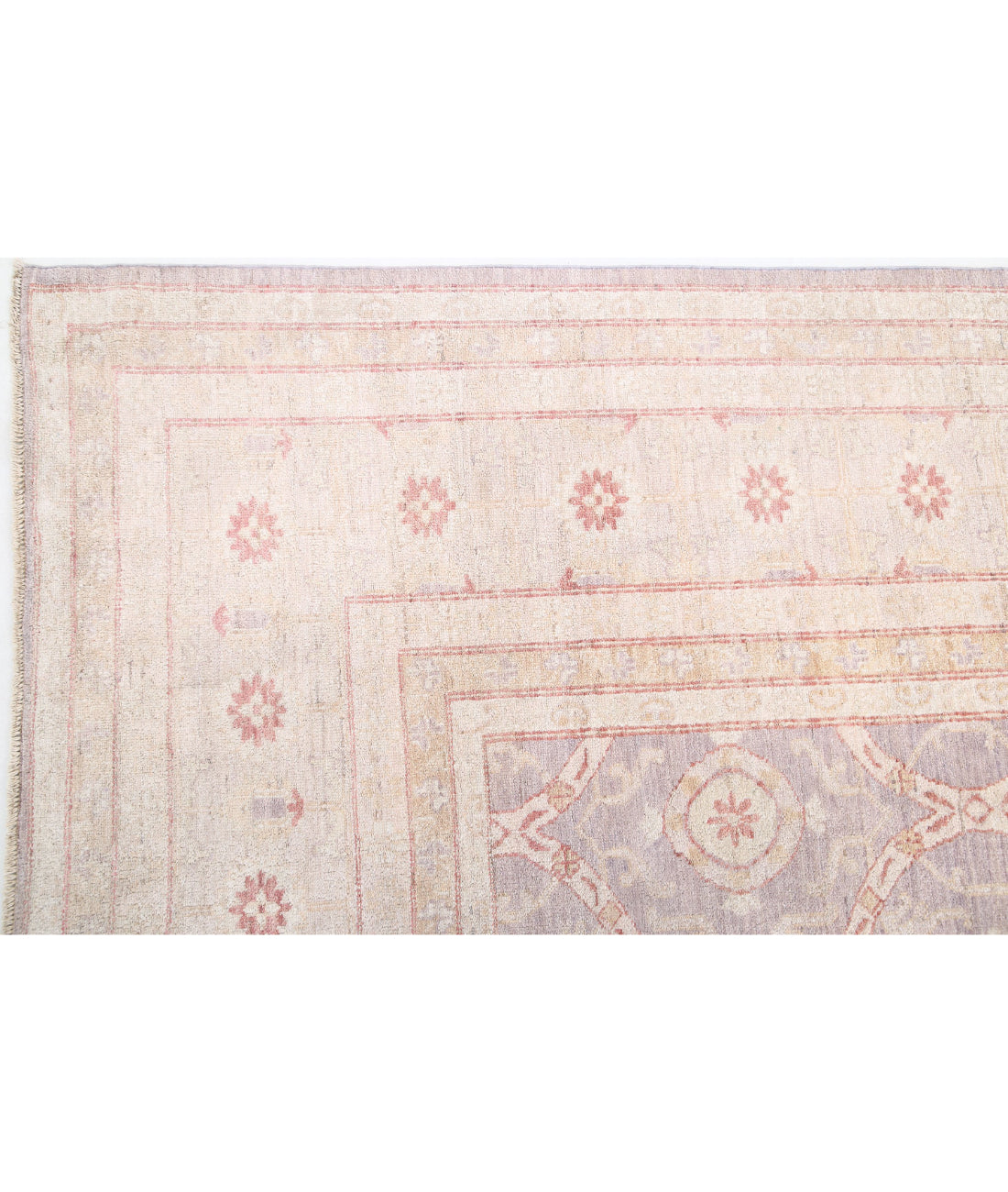 Hand Knotted Serenity Wool Rug - 13'11'' x 18'9'' 13'11'' x 18'9'' (418 X 563) / Lilac / Ivory