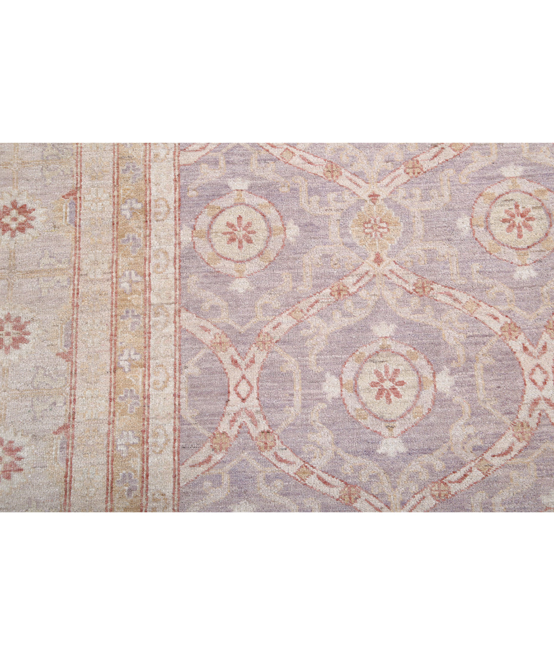 Hand Knotted Serenity Wool Rug - 13'11'' x 18'9'' 13'11'' x 18'9'' (418 X 563) / Lilac / Ivory
