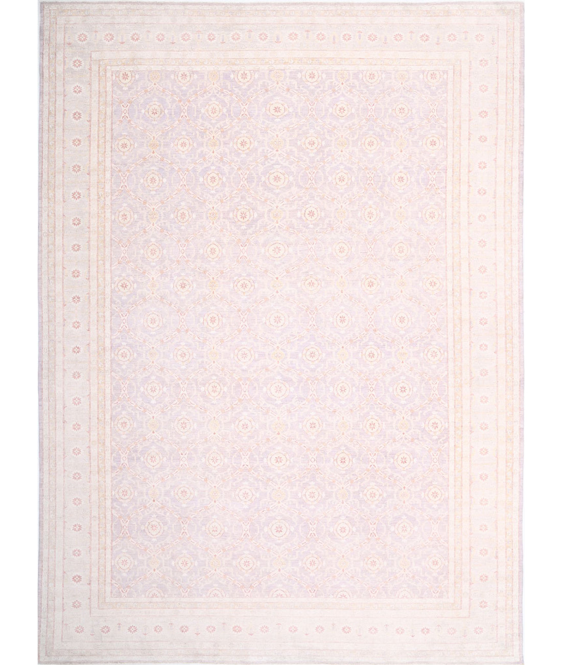 Hand Knotted Serenity Wool Rug - 13&#39;11&#39;&#39; x 18&#39;9&#39;&#39; 13&#39;11&#39;&#39; x 18&#39;9&#39;&#39; (418 X 563) / Lilac / Ivory