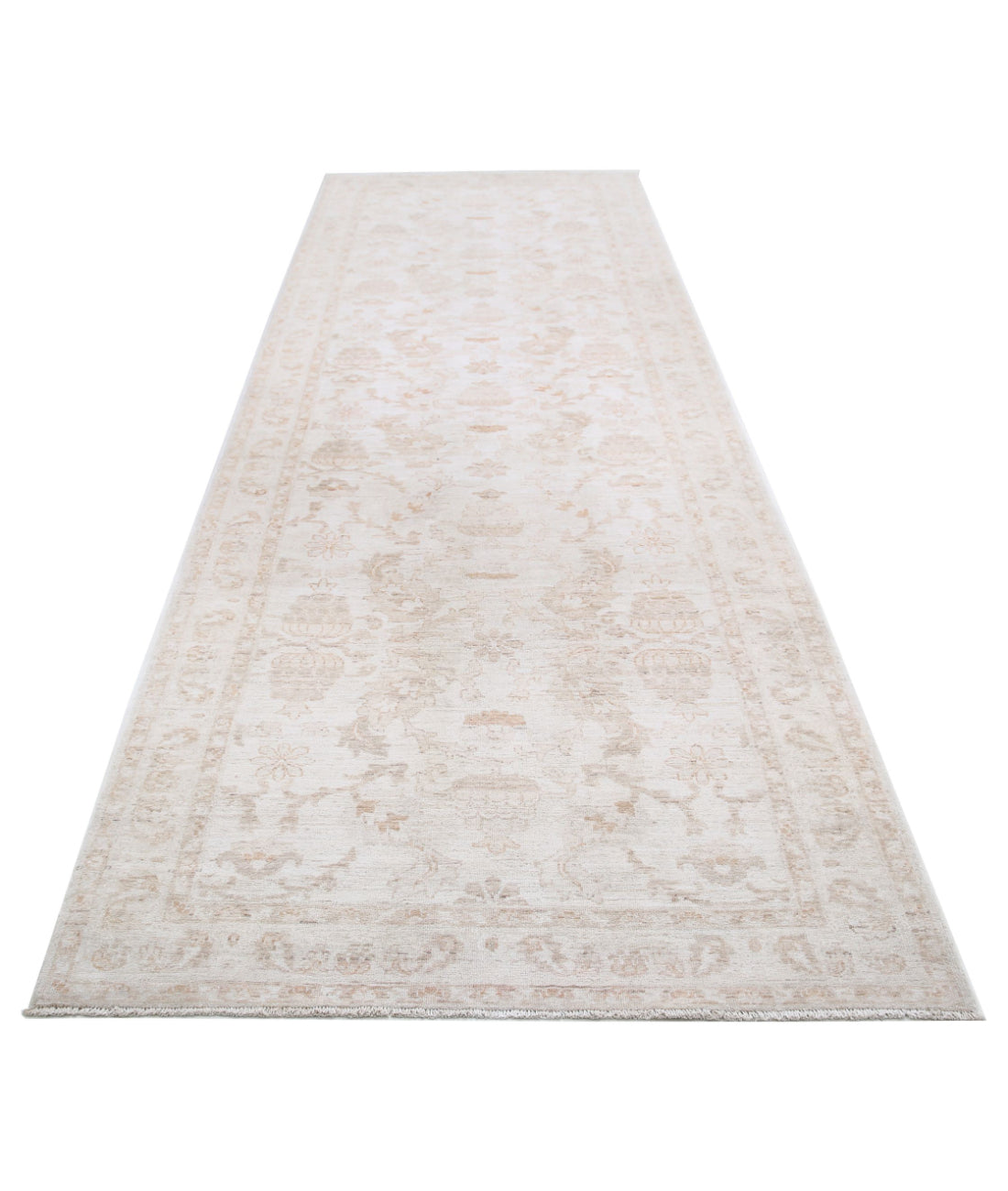 Hand Knotted Serenity Wool Rug - 4'2'' x 13'5'' 4'2'' x 13'5'' (125 X 403) / Ivory / Taupe