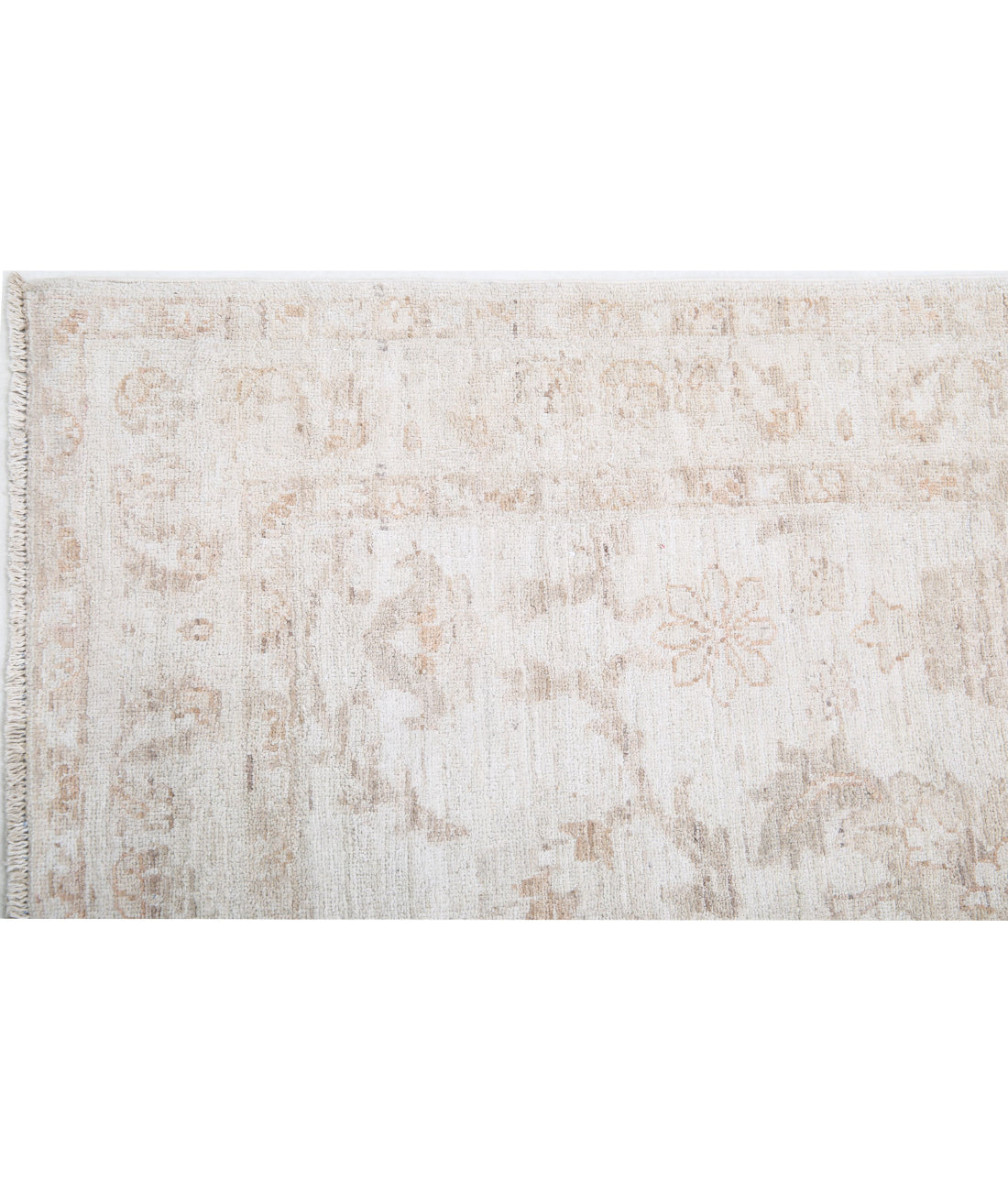 Hand Knotted Serenity Wool Rug - 4'2'' x 13'5'' 4'2'' x 13'5'' (125 X 403) / Ivory / Taupe