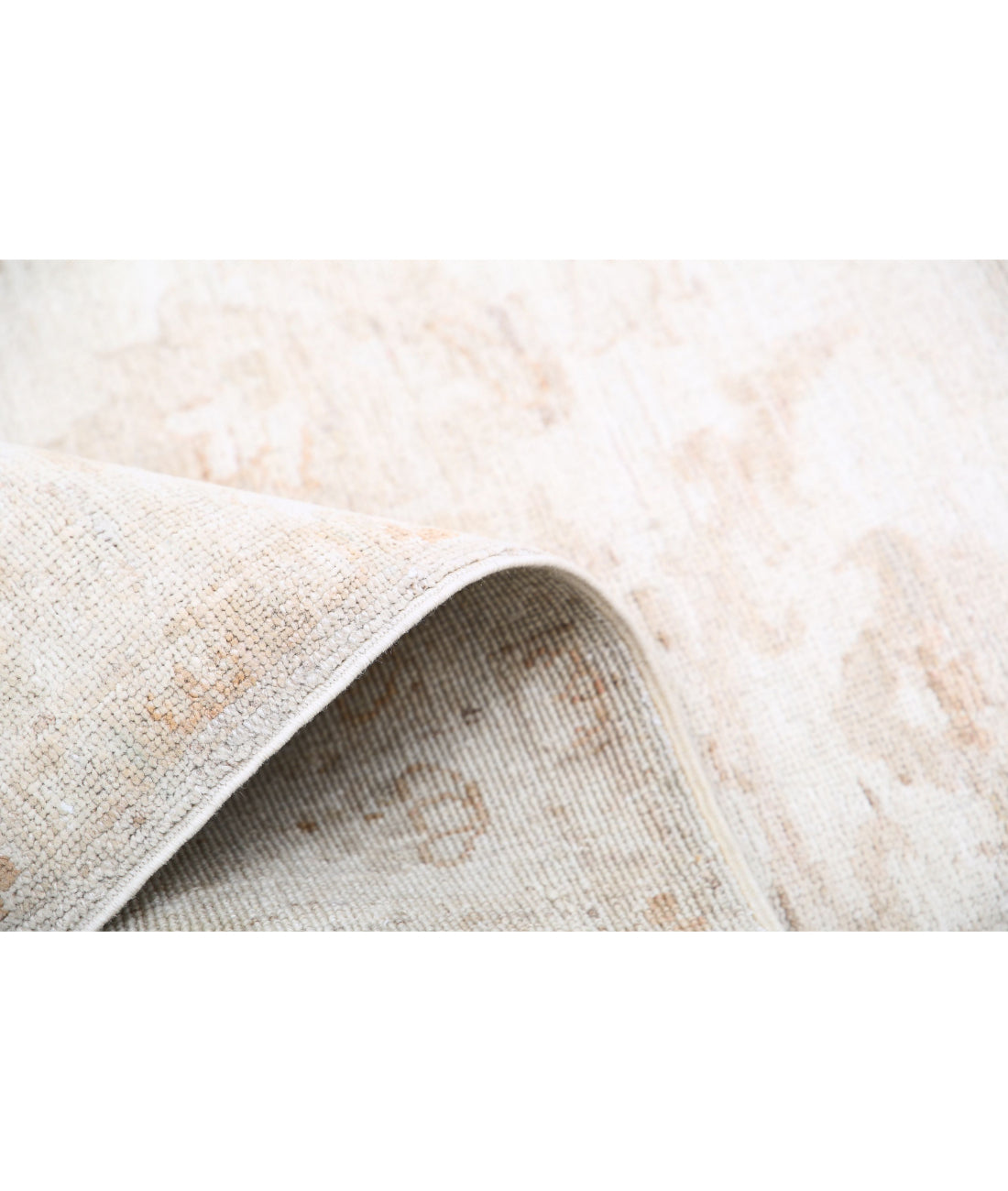 Hand Knotted Serenity Wool Rug - 4'2'' x 13'5'' 4'2'' x 13'5'' (125 X 403) / Ivory / Taupe