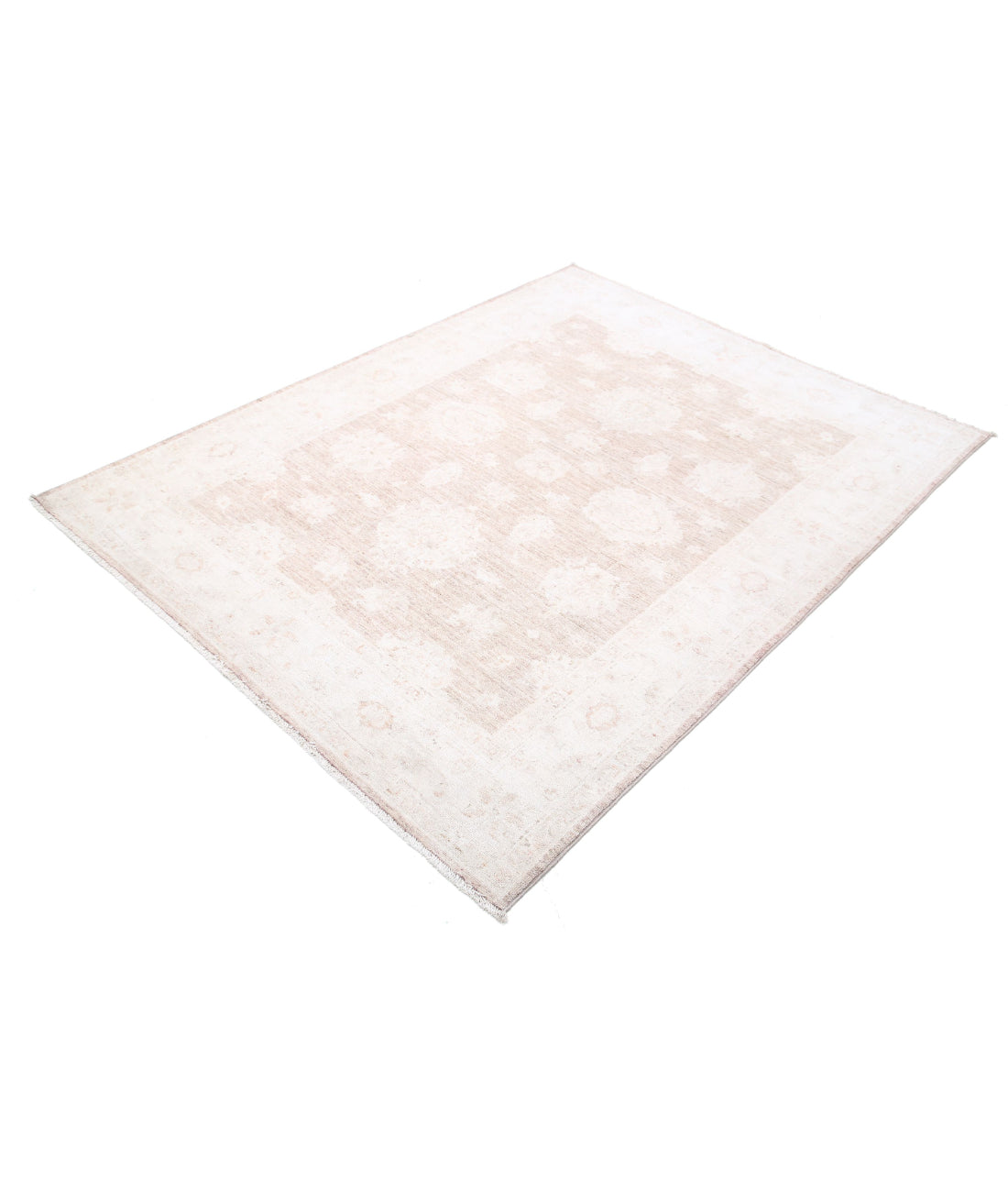 Hand Knotted Serenity Wool Rug - 5'0'' x 6'5'' 5'0'' x 6'5'' (150 X 193) / Brown / Ivory