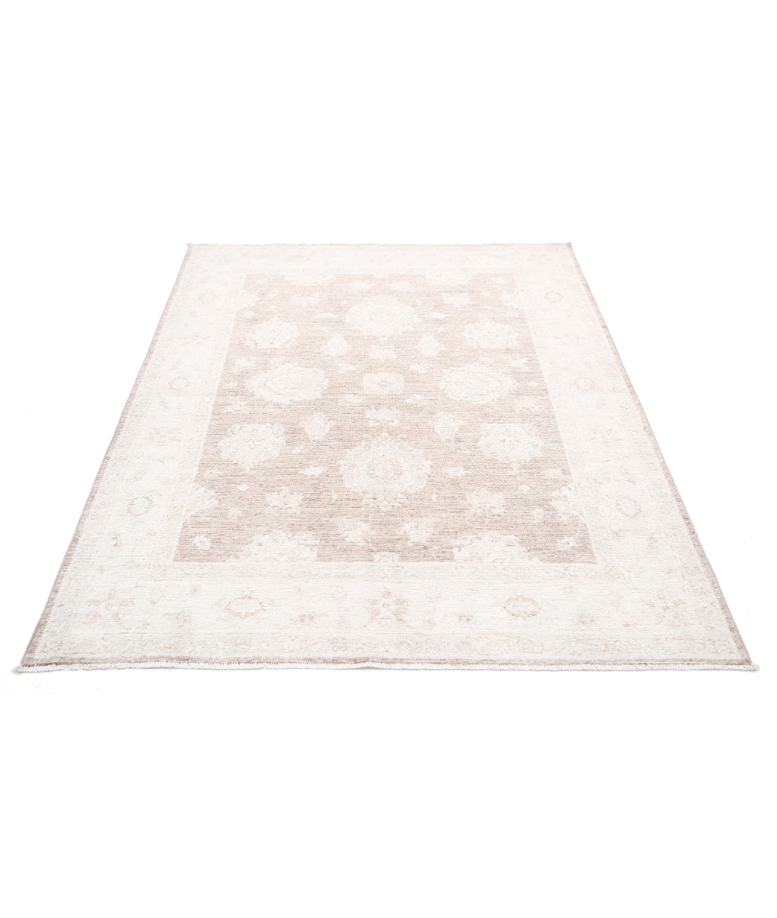 Hand Knotted Serenity Wool Rug - 5'0'' x 6'5'' 5'0'' x 6'5'' (150 X 193) / Brown / Ivory