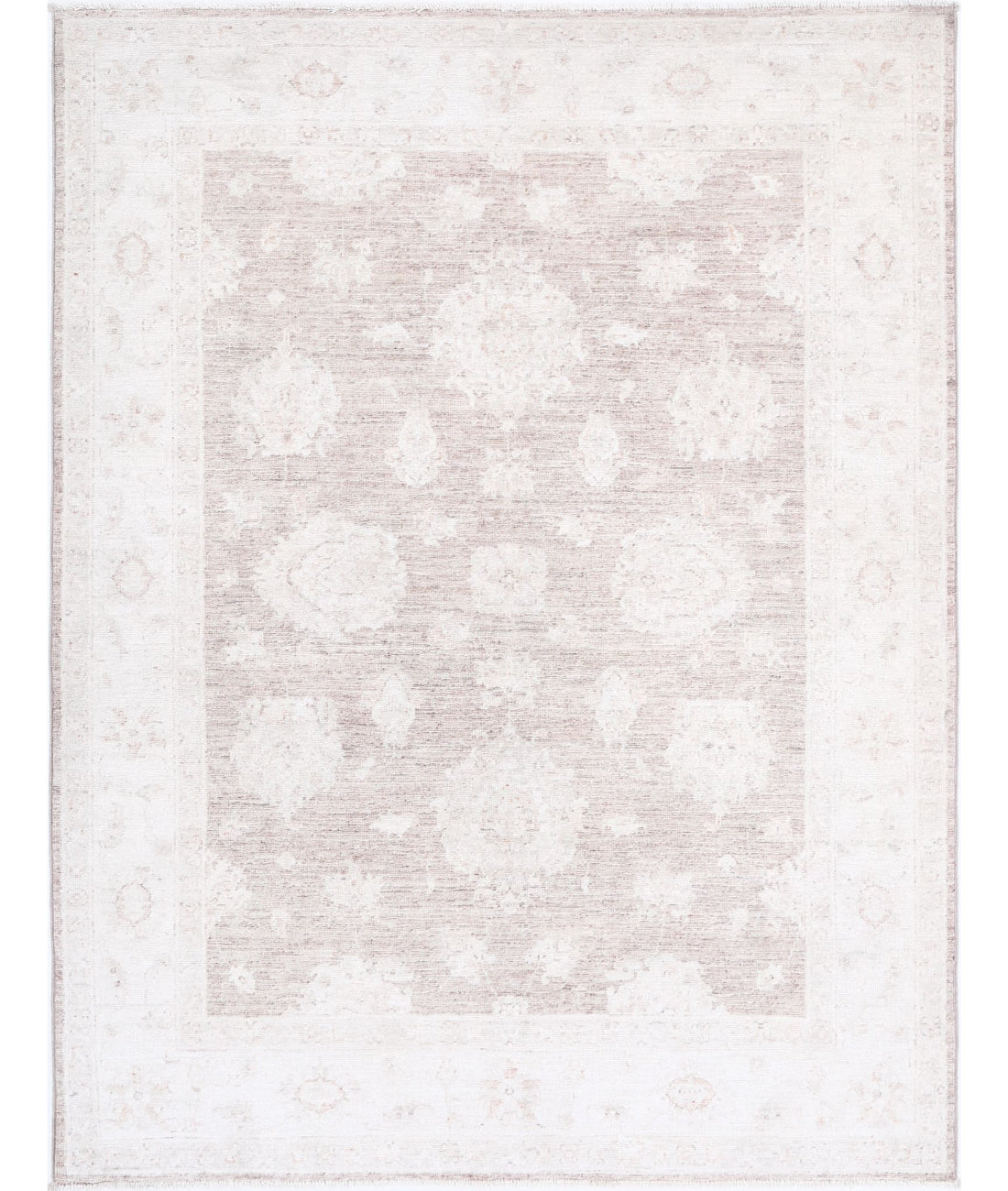 Hand Knotted Serenity Wool Rug - 5&#39;0&#39;&#39; x 6&#39;5&#39;&#39; 5&#39;0&#39;&#39; x 6&#39;5&#39;&#39; (150 X 193) / Brown / Ivory