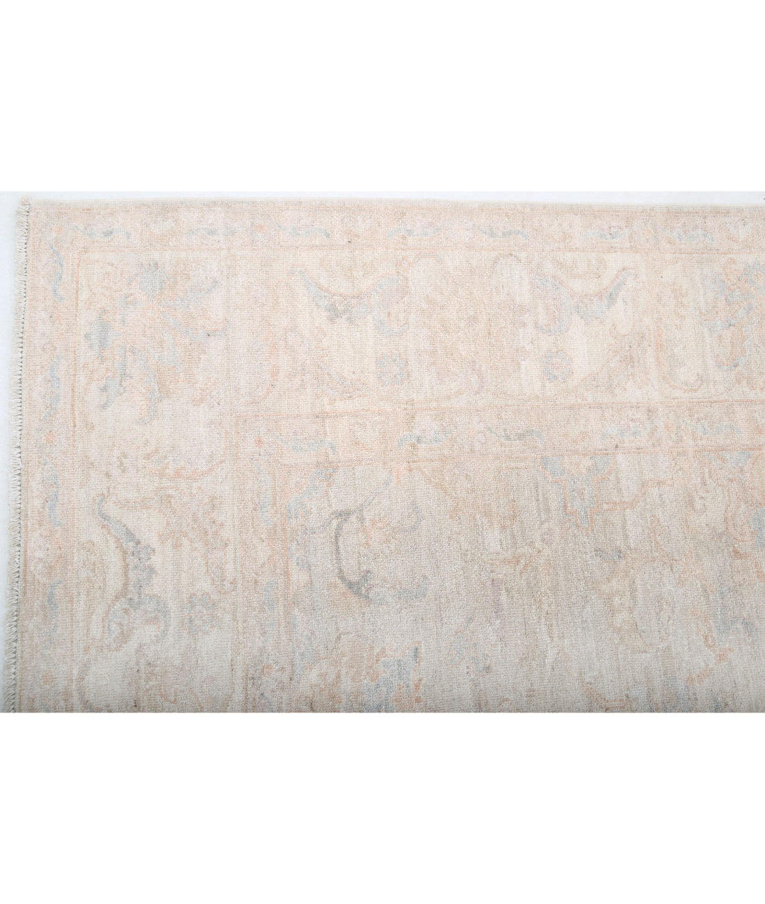 Hand Knotted Serenity Wool Rug - 8'1'' x 9'8'' 8'1'' x 9'8'' (243 X 290) / Ivory / Blue