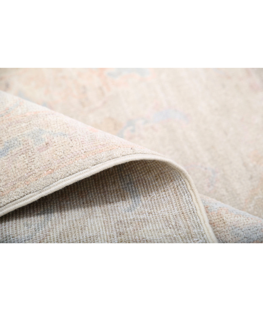 Hand Knotted Serenity Wool Rug - 8'1'' x 9'8'' 8'1'' x 9'8'' (243 X 290) / Ivory / Blue