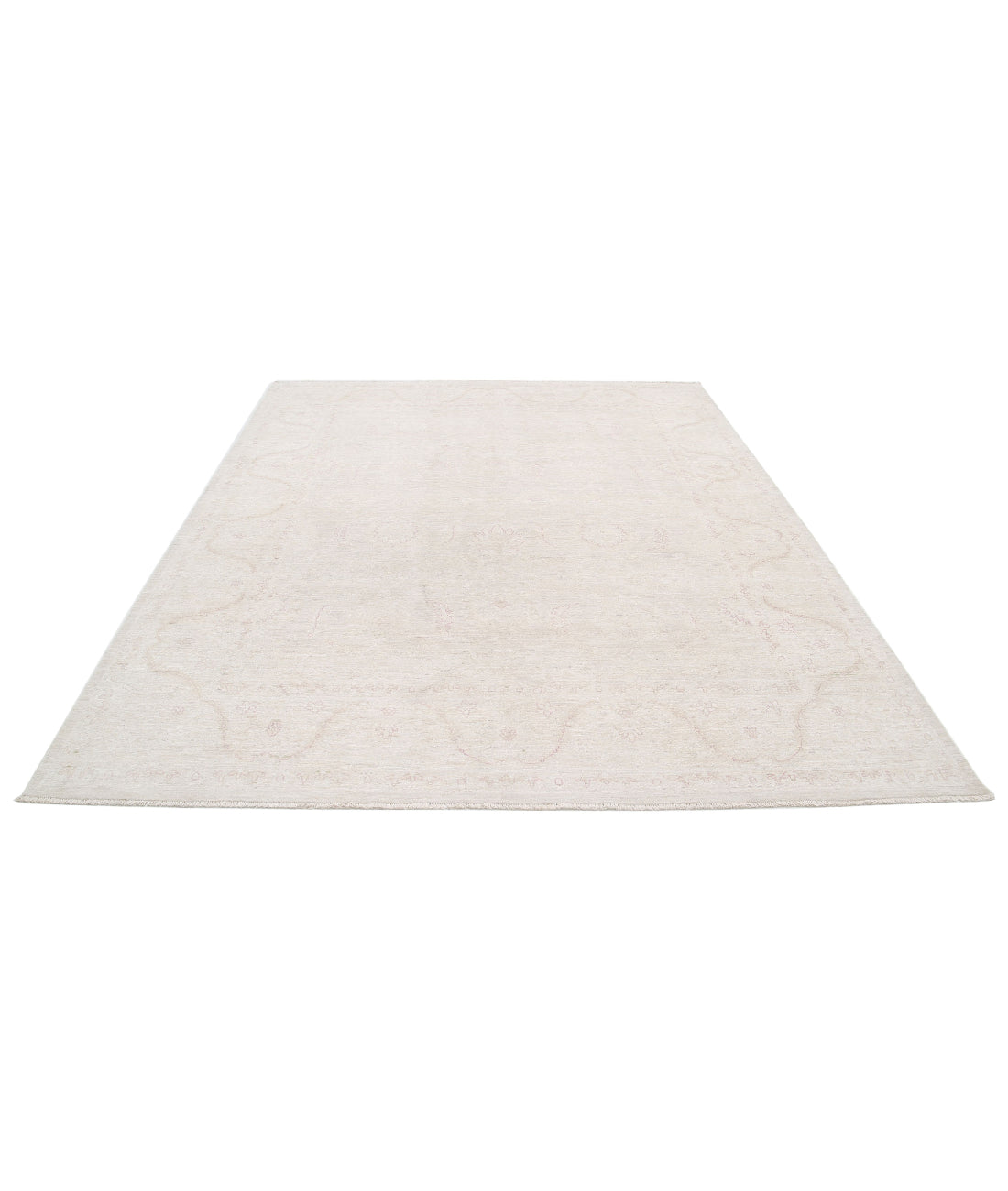Hand Knotted Serenity Wool Rug - 7'11'' x 9'5'' 7'11'' x 9'5'' (238 X 283) / Ivory / Taupe