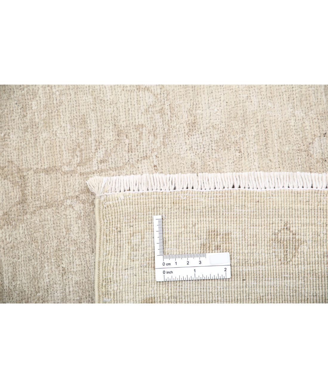 Hand Knotted Serenity Wool Rug - 7'9'' x 8'7'' 7'9'' x 8'7'' (233 X 258) / Ivory / Taupe