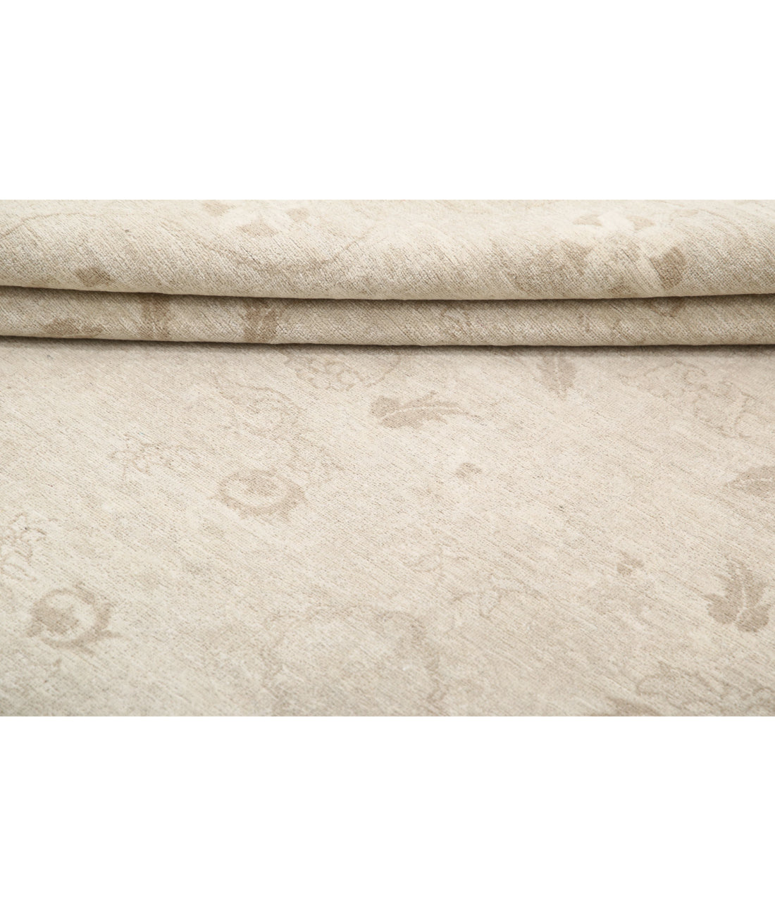 Hand Knotted Serenity Wool Rug - 7'9'' x 8'7'' 7'9'' x 8'7'' (233 X 258) / Ivory / Taupe