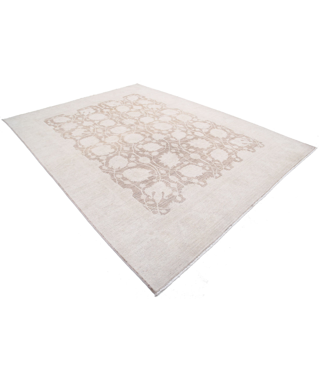 Hand Knotted Serenity Wool Rug - 8'7'' x 11'3'' 8'7'' x 11'3'' (258 X 338) / Brown / Ivory