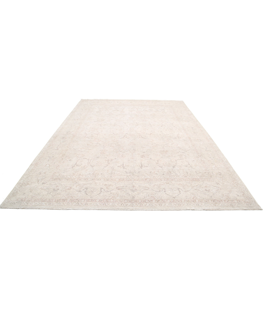 Hand Knotted Serenity Wool Rug - 8'10'' x 12'1'' 8'10'' x 12'1'' (265 X 363) / Ivory / Grey