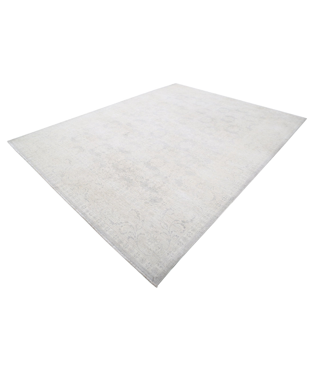 Hand Knotted Serenity Wool Rug - 8'9'' x 11'6'' 8'9'' x 11'6'' (263 X 345) / Grey / Ivory