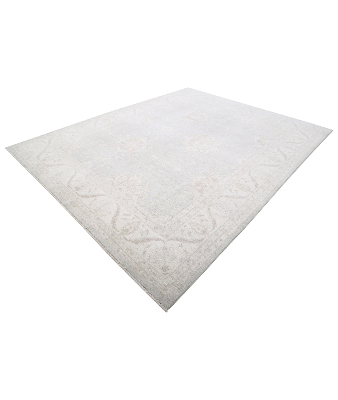 Hand Knotted Serenity Wool Rug - 9'0'' x 11'2'' 9'0'' x 11'2'' (270 X 335) / Grey / Ivory