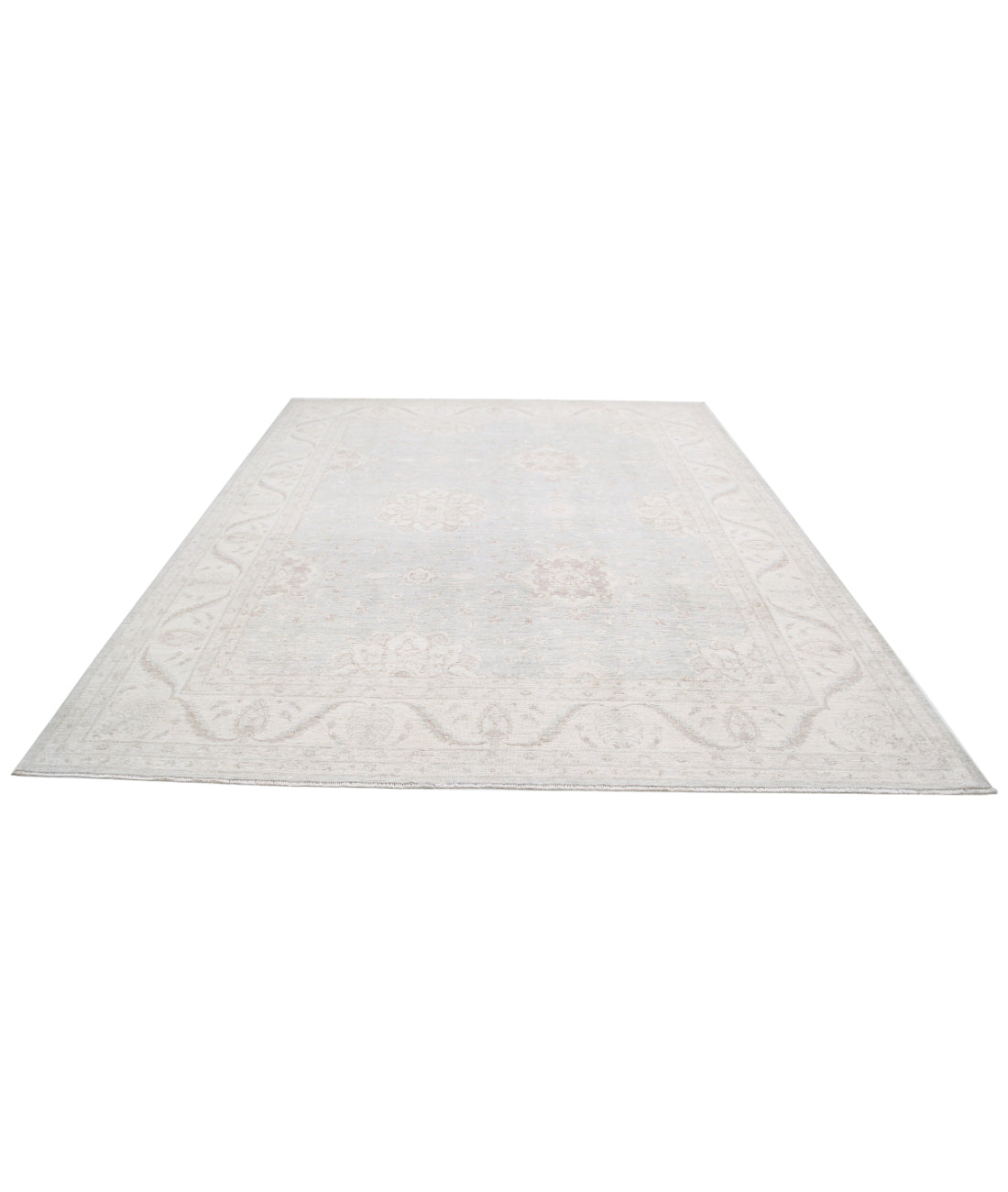 Hand Knotted Serenity Wool Rug - 9'0'' x 11'2'' 9'0'' x 11'2'' (270 X 335) / Grey / Ivory