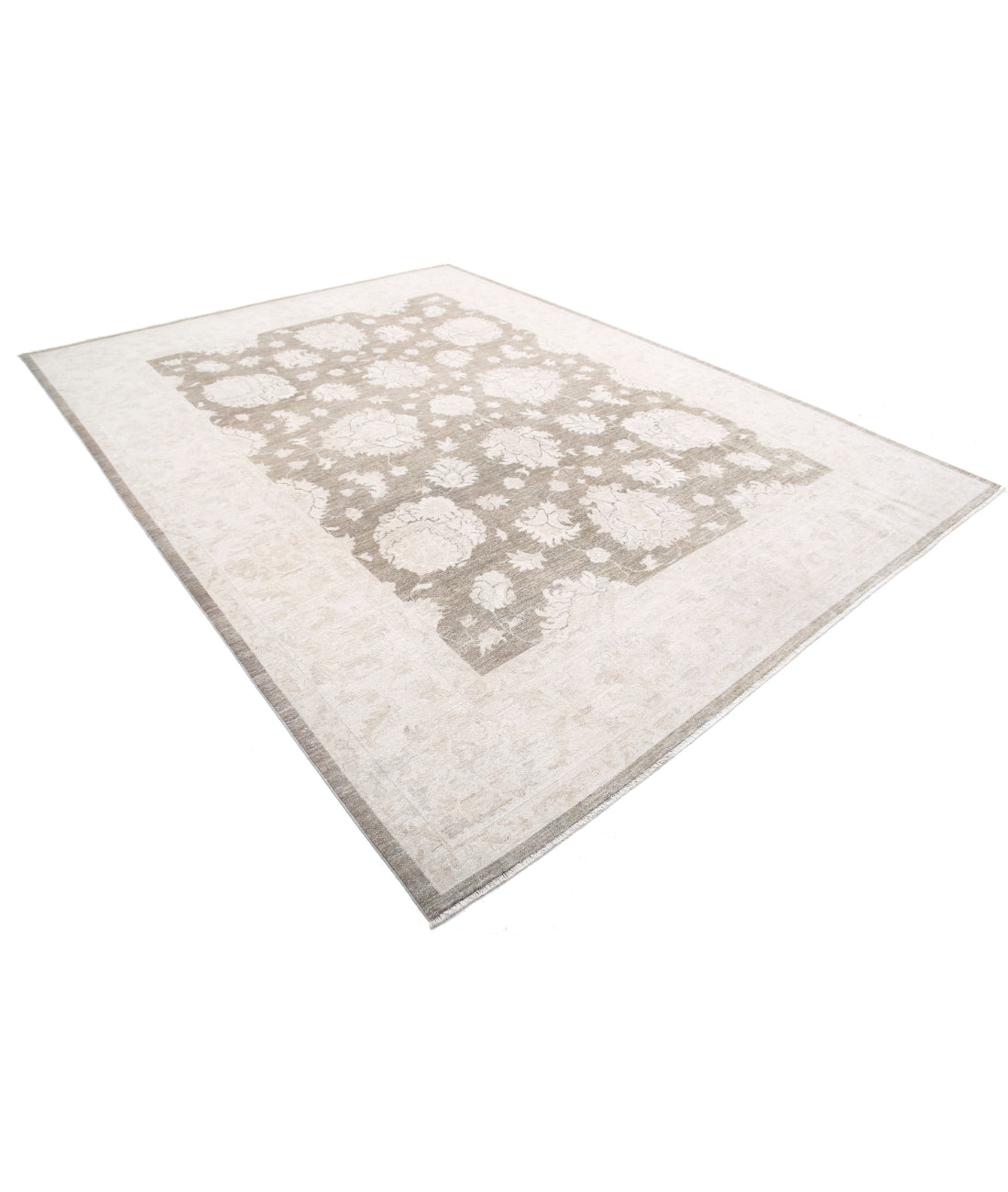 Hand Knotted Serenity Wool Rug - 8'9'' x 11'9'' 8'9'' x 11'9'' (263 X 353) / Taupe / Ivory